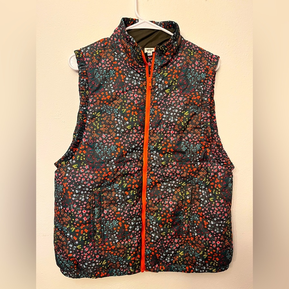 🪴🧡IVY JANE FLORAL Quilted Zippered Up Vest for Women.🧡🪴🌱 M/L